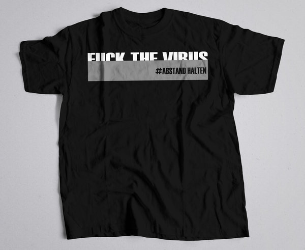 Fuck the Virus T-Shirt für Damen und Herren in schwarz