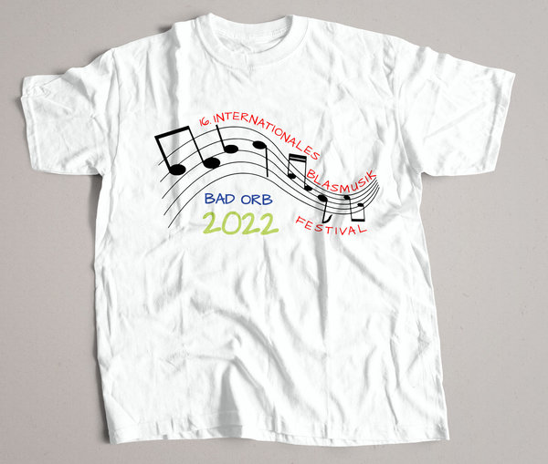 T-Shirt Musiknoten Blasmusikfestival Bad Orb 2022